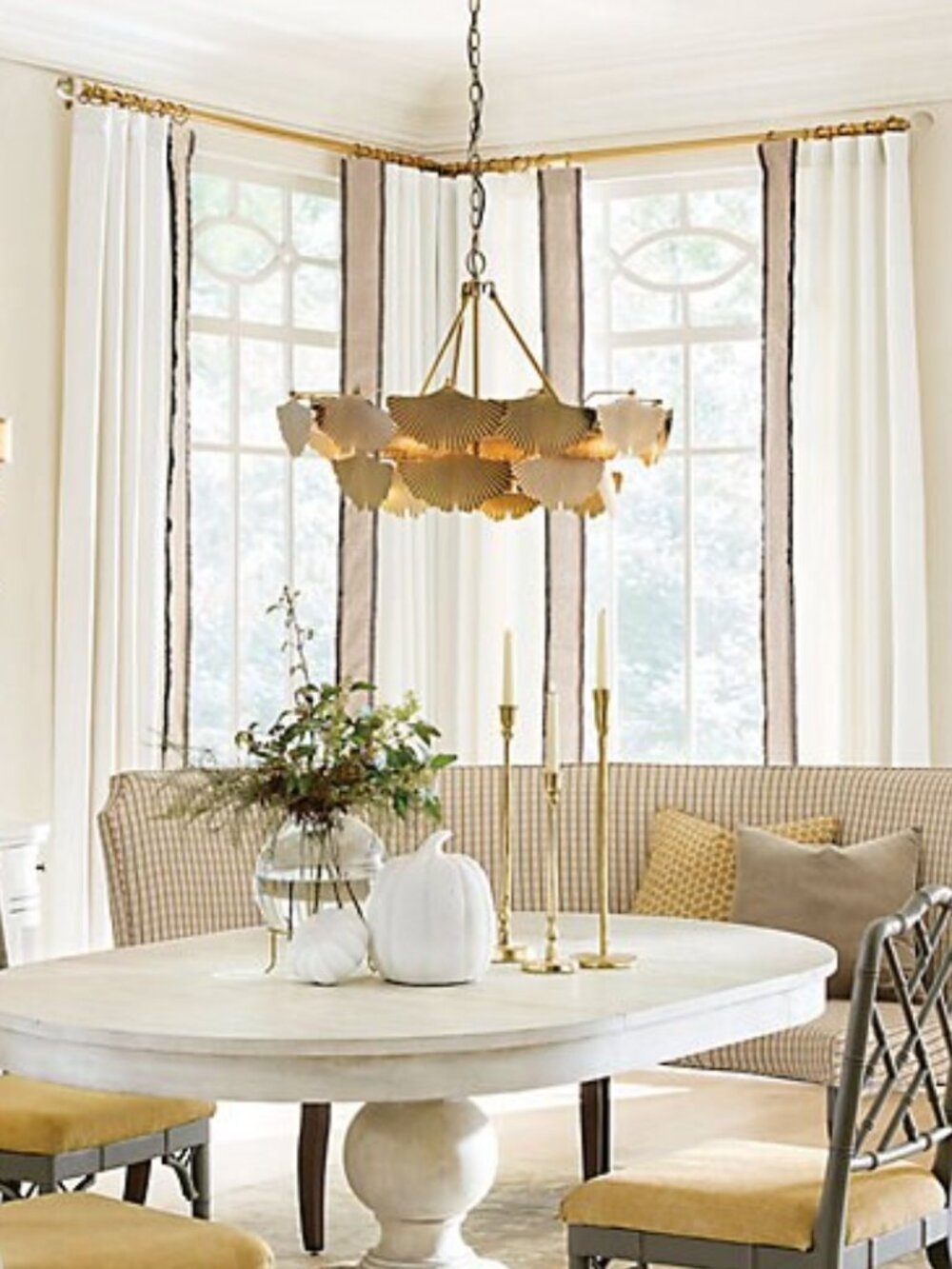 Bellport Fringed Drapery Panels - 50"x96" FLAX